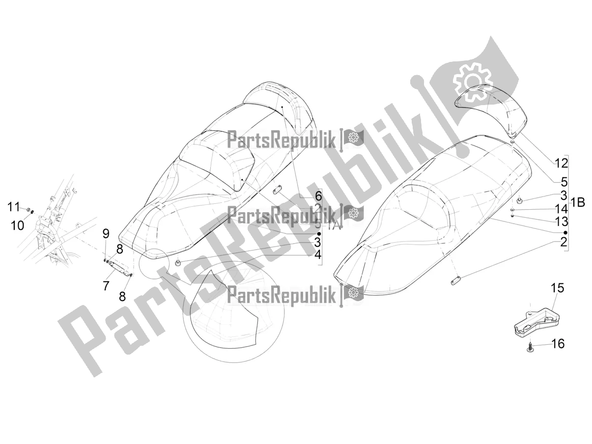 Todas las partes para Silla De Montar / Asientos de Piaggio MP3 500 Sport Business ABS USA 2016