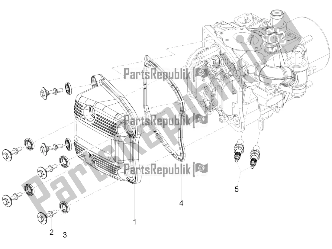 Alle onderdelen voor de Kleppendeksel van de Piaggio MP3 500 Sport Business ABS USA 2019