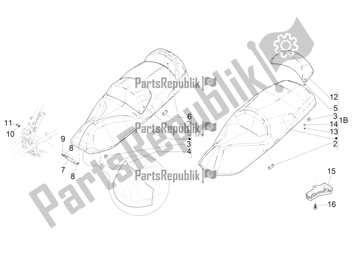 Tutte le parti per il Sella / Sedili del Piaggio MP3 500 Sport Business ABS USA 2019
