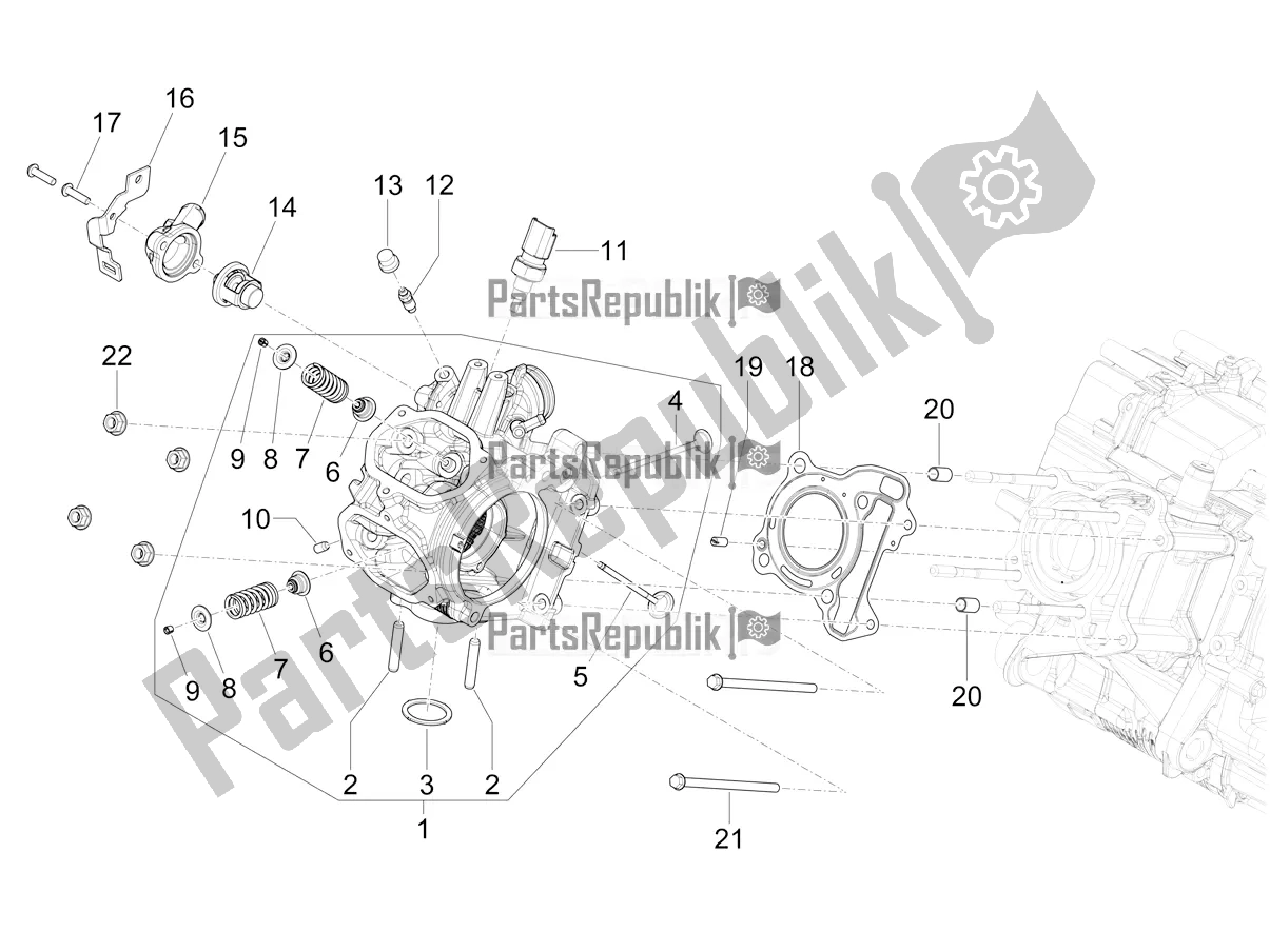 Alle onderdelen voor de Cylinder Head Unit - Valve van de Piaggio Mymoover 125 Poste Italiane 2021