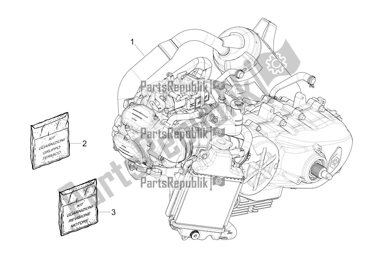 Todas las partes para Ensamblaje Del Motor de Piaggio Mymoover 125 Poste Italiane 2021