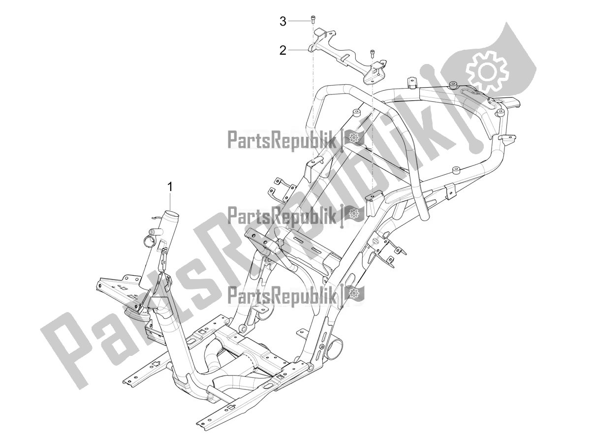 Todas las partes para Marco / Carrocería de Piaggio Mymoover 125 Poste Italiane 2021