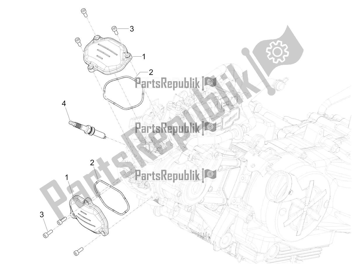 Todas las partes para Cubierta De Tapa De Cilindro de Piaggio Mymoover Delivery 125 2021