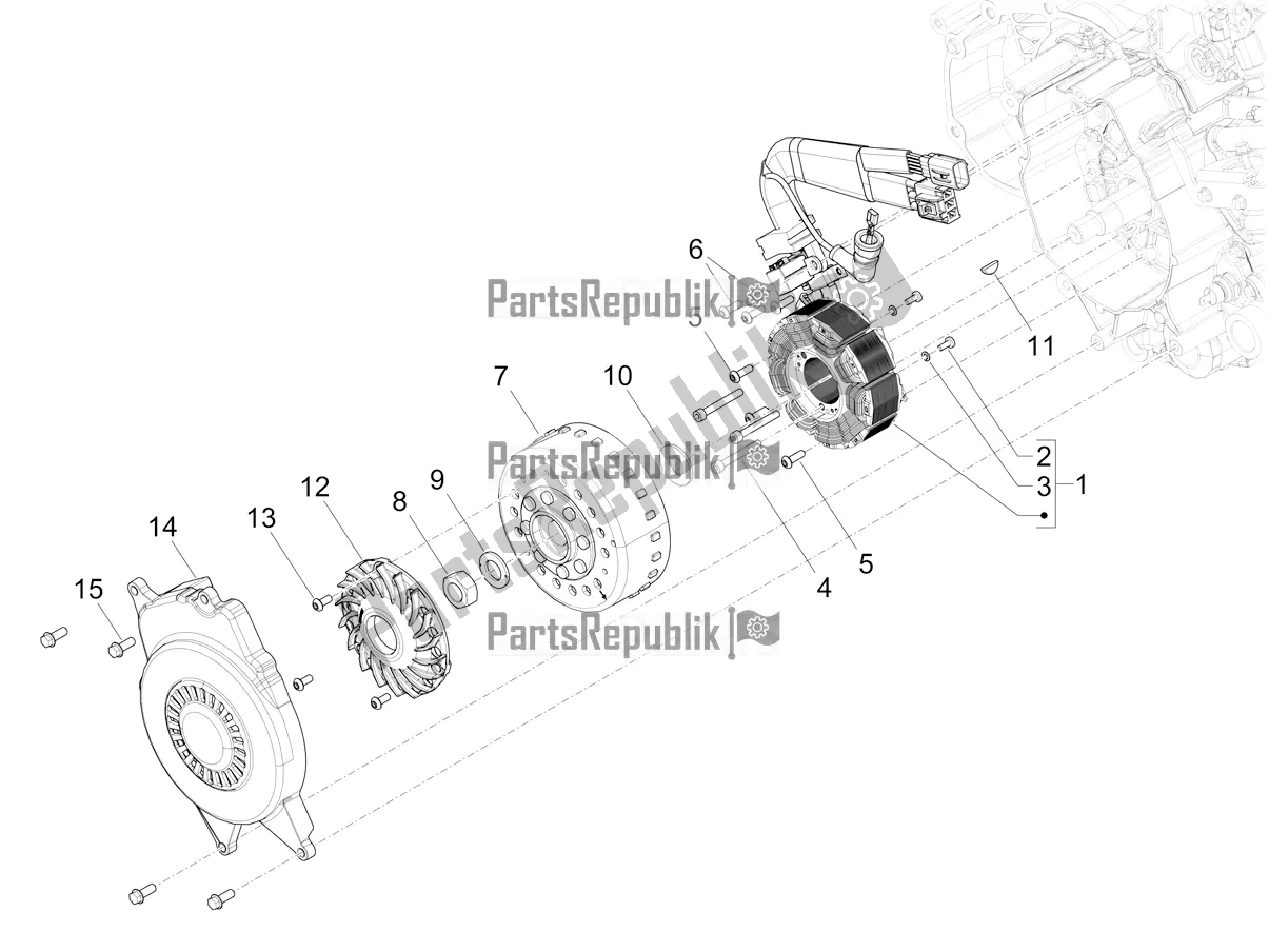 Todas las partes para Volante Magneto de Piaggio Mymoover Delivery 125 2021