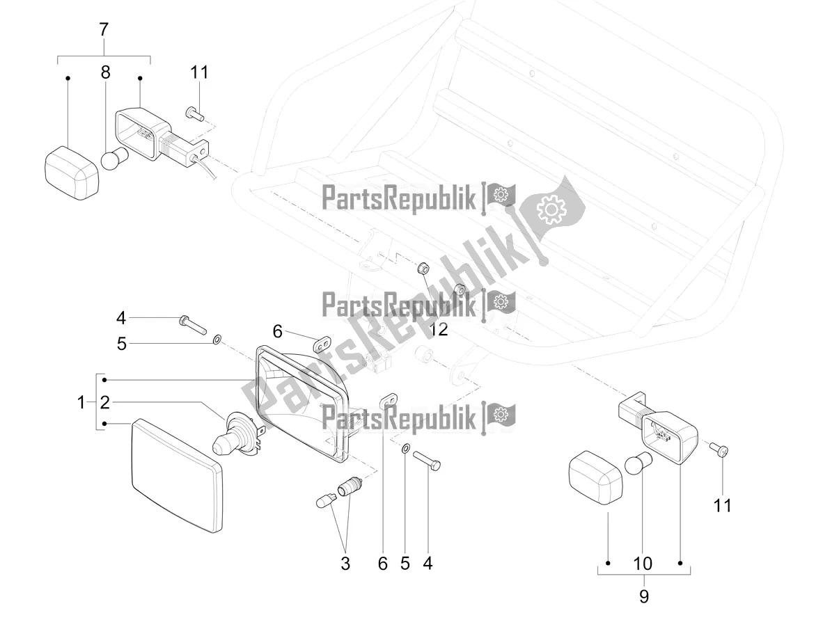 All parts for the Front Headlamps - Turn Signal Lamps of the Piaggio Mymoover Delivery 125 2021