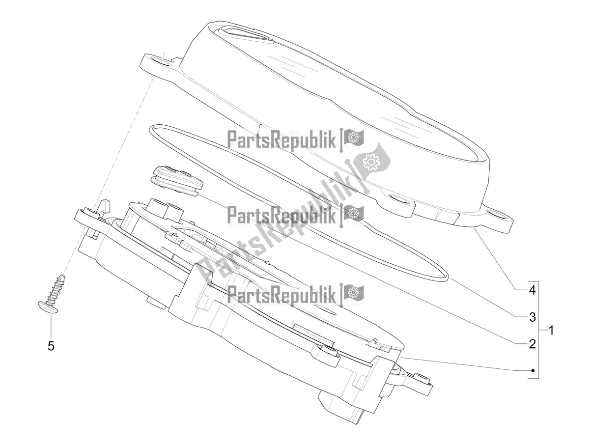 Todas las partes para Combinación De Medidor - Cruscotto de Piaggio Mymoover Delivery 125 2021