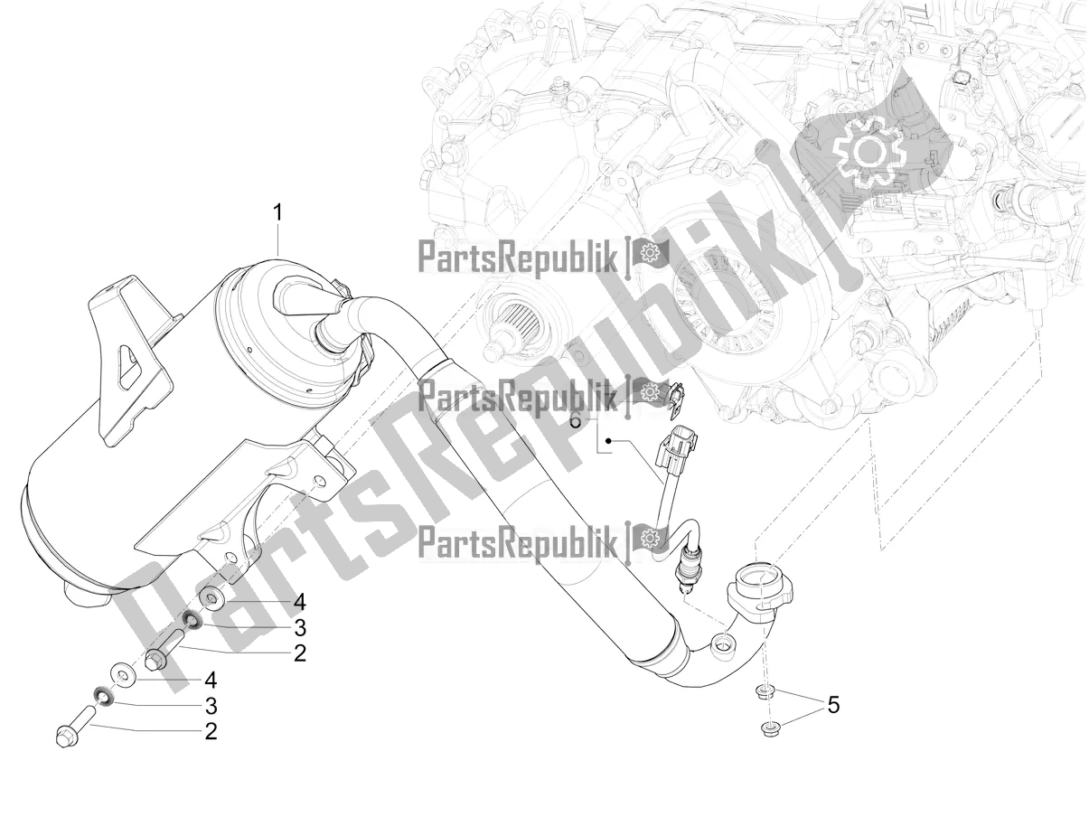 Todas las partes para Silenciador de Piaggio Mymoover Delivery 125 2021