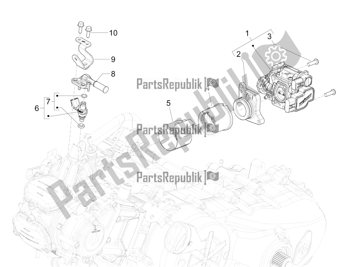 Todas las partes para Throttle Body - Injector - Induction Joint de Piaggio Mymoover Delivery 125 2021