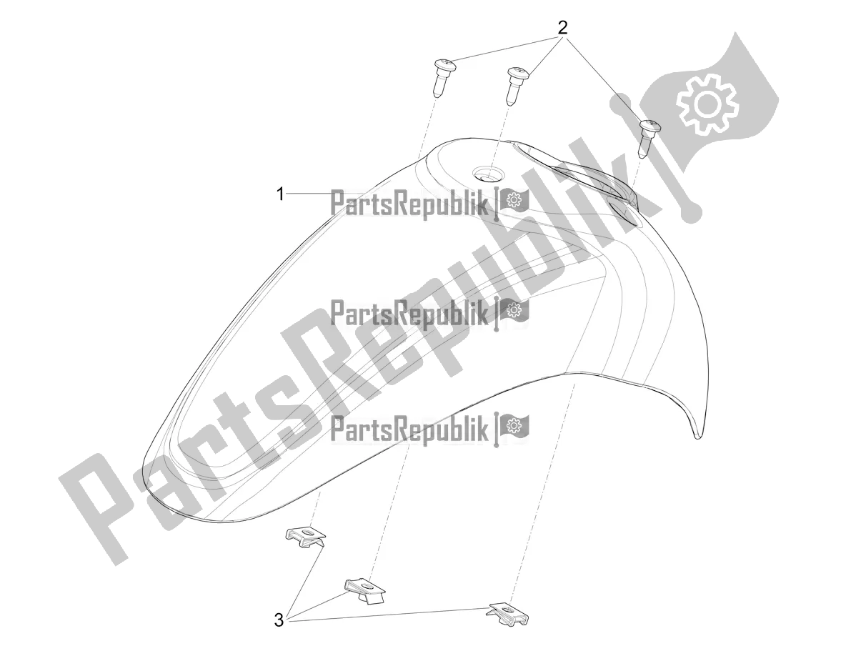 All parts for the Wheel Huosing - Mudguard of the Piaggio Mymoover Delivery 125 2021