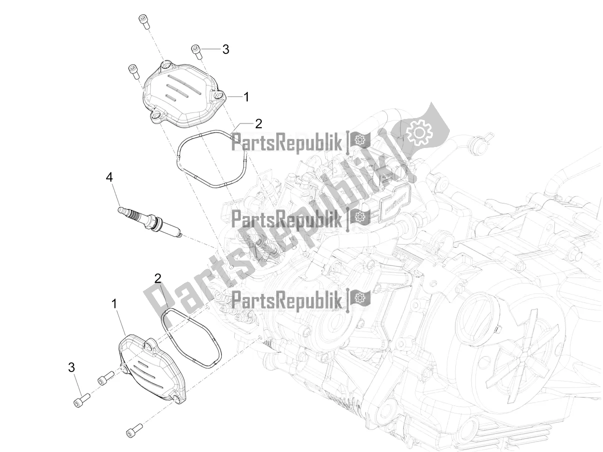 Toutes les pièces pour le Le Couvre-culasse du Piaggio Mymoover Delivery 125 2022