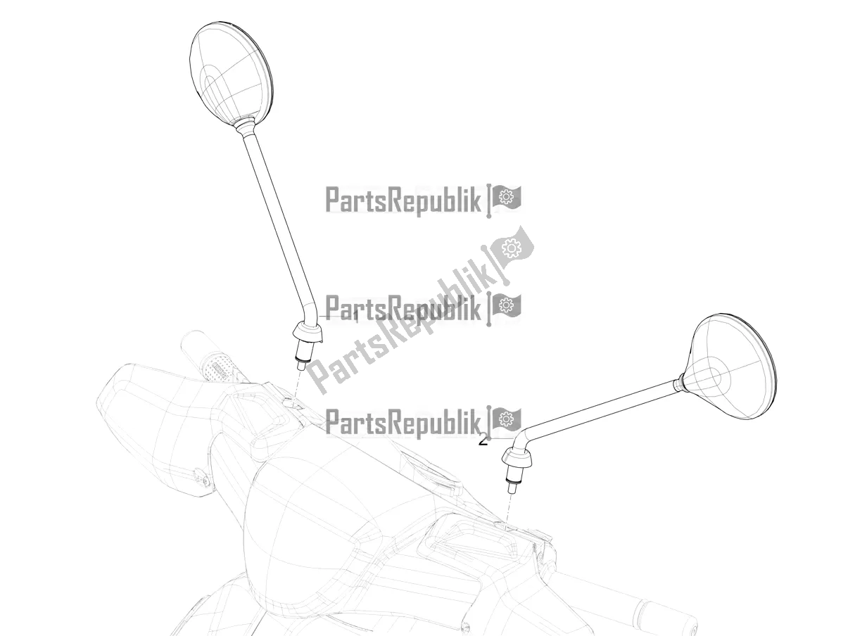 All parts for the Driving Mirror/s of the Piaggio Mymoover Delivery 125 2022