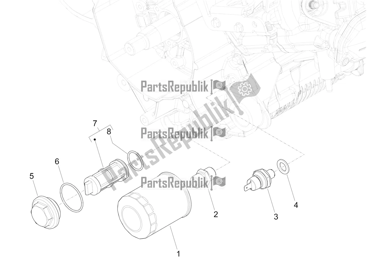 Toutes les pièces pour le Couvercle Magnéto Volant - Filtre à Huile du Piaggio Mymoover Delivery 125 2022