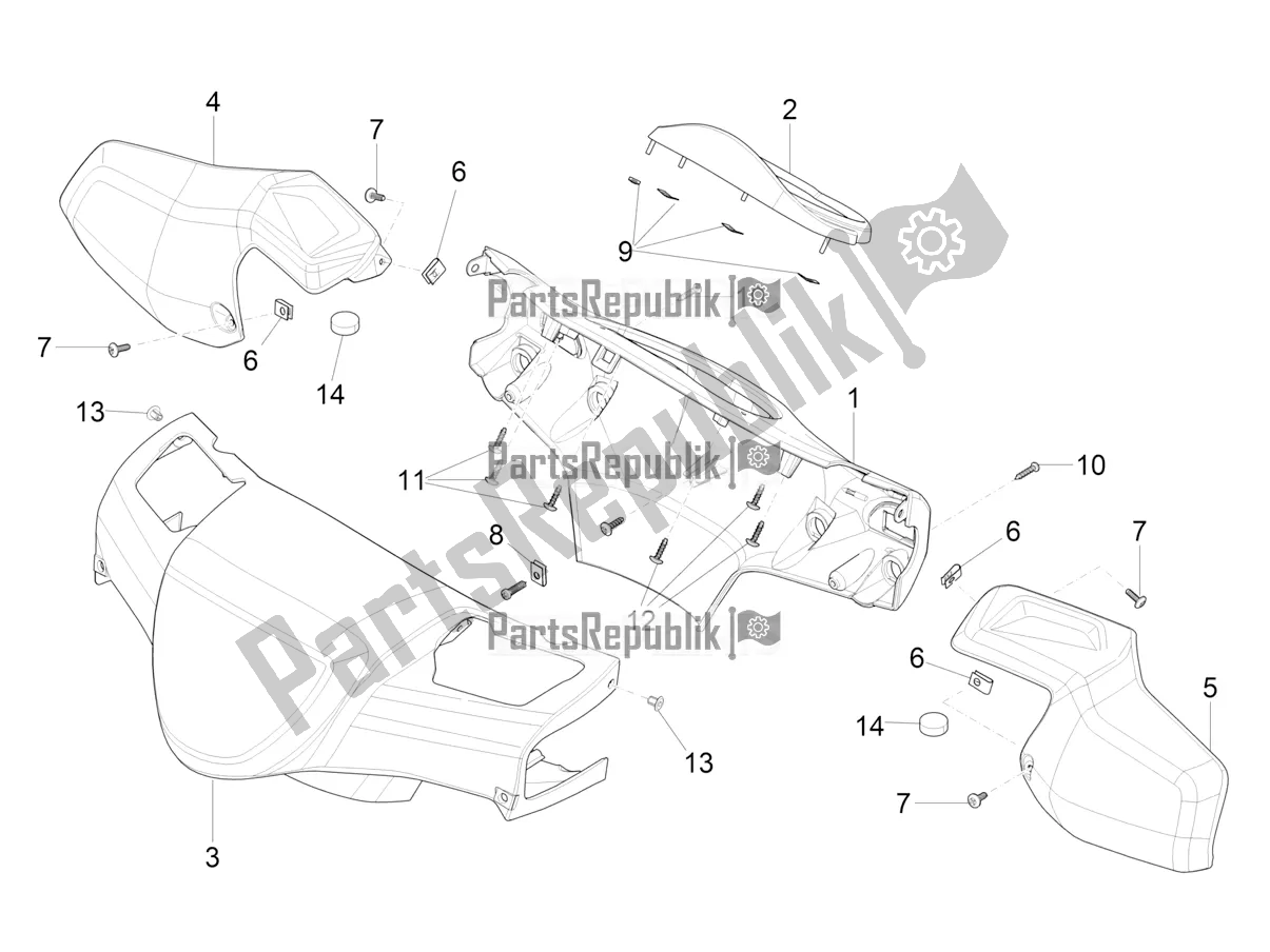 Tutte le parti per il Coperture Per Manubri del Piaggio Mymoover Delivery 125 2022