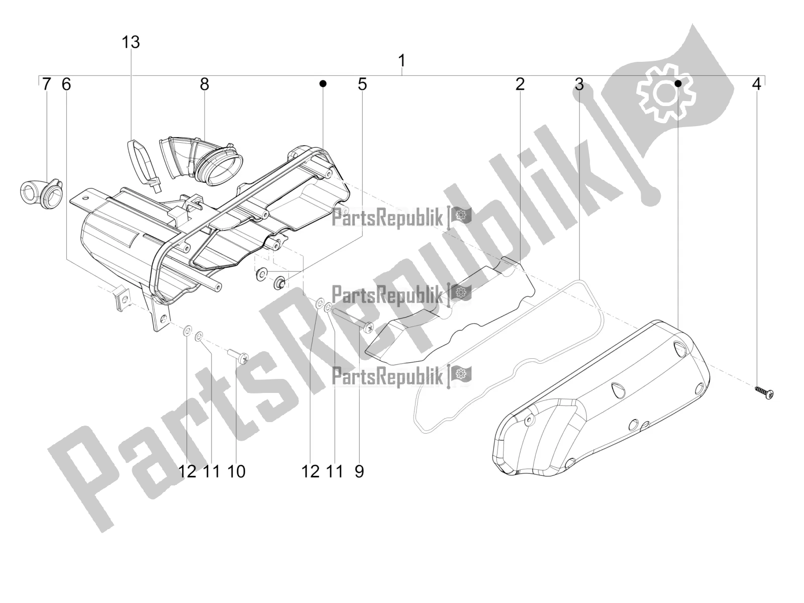 Toutes les pièces pour le Filtre à Air du Piaggio NRG Power DD 0 2016