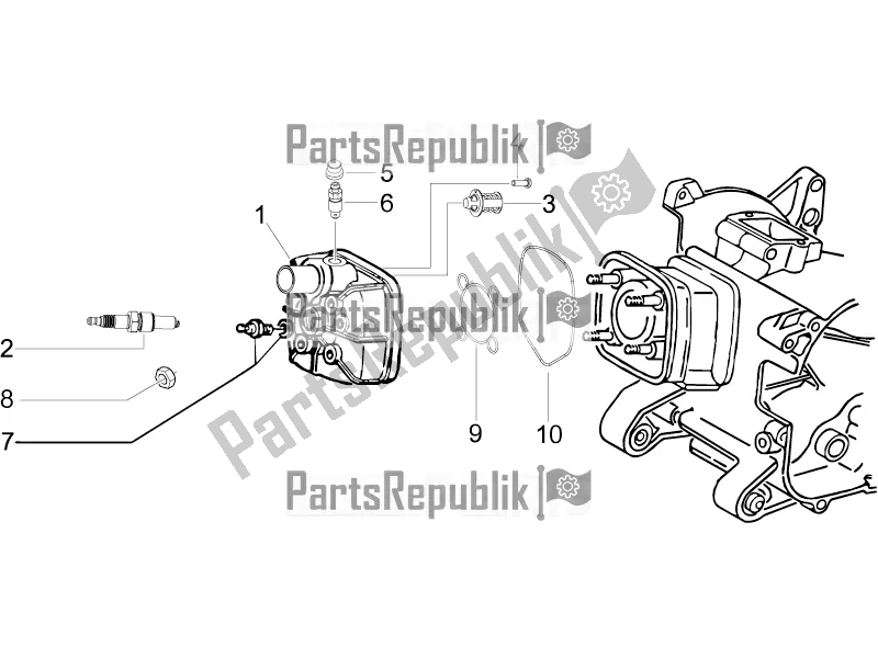 Toutes les pièces pour le Le Couvre-culasse du Piaggio NRG Power DD 0 2016