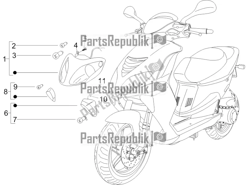 Toutes les pièces pour le Phares Avant - Clignotants du Piaggio NRG Power DD 0 2016