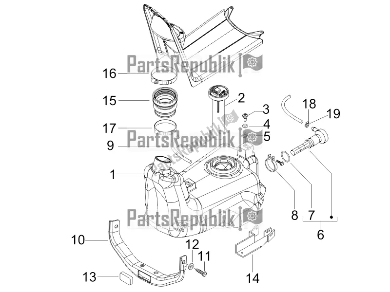 Toutes les pièces pour le Réservoir D'essence du Piaggio NRG Power DD 0 2016