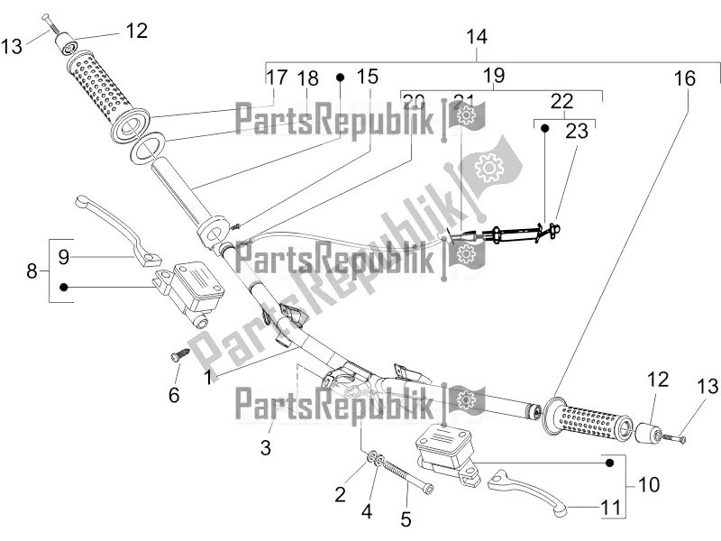 Toutes les pièces pour le Guidon - Master Cil. Du Piaggio NRG Power DD 0 2016