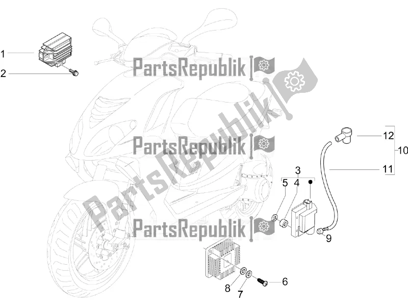 Toutes les pièces pour le Régulateurs De Tension - Unités De Commande électronique (ecu) - H. T. Bobine du Piaggio NRG Power DD 0 2016