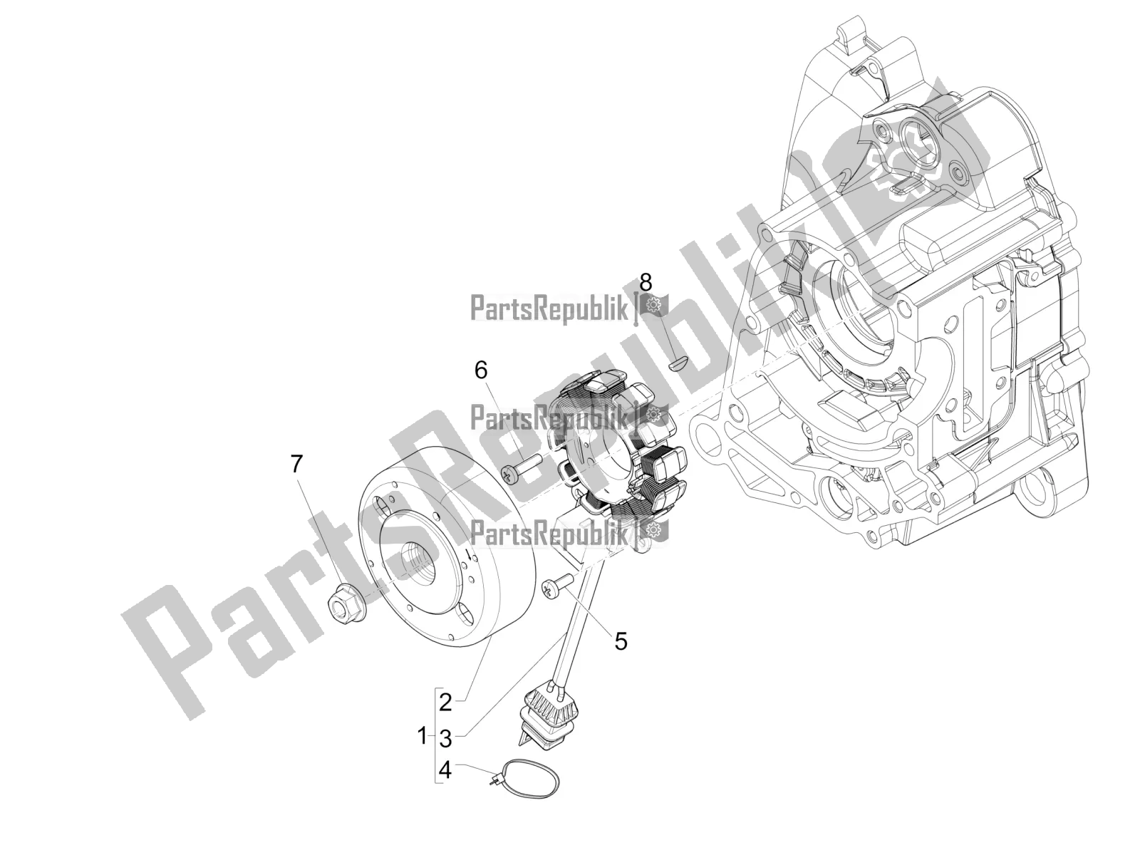 Wszystkie części do Magneto Ko? A Zamachowego Piaggio NRG Power DD 0 2017