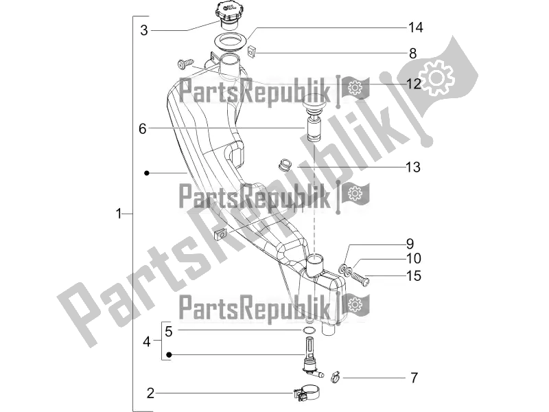 Todas as partes de Tanque De óleo do Piaggio NRG Power DD 0 2017