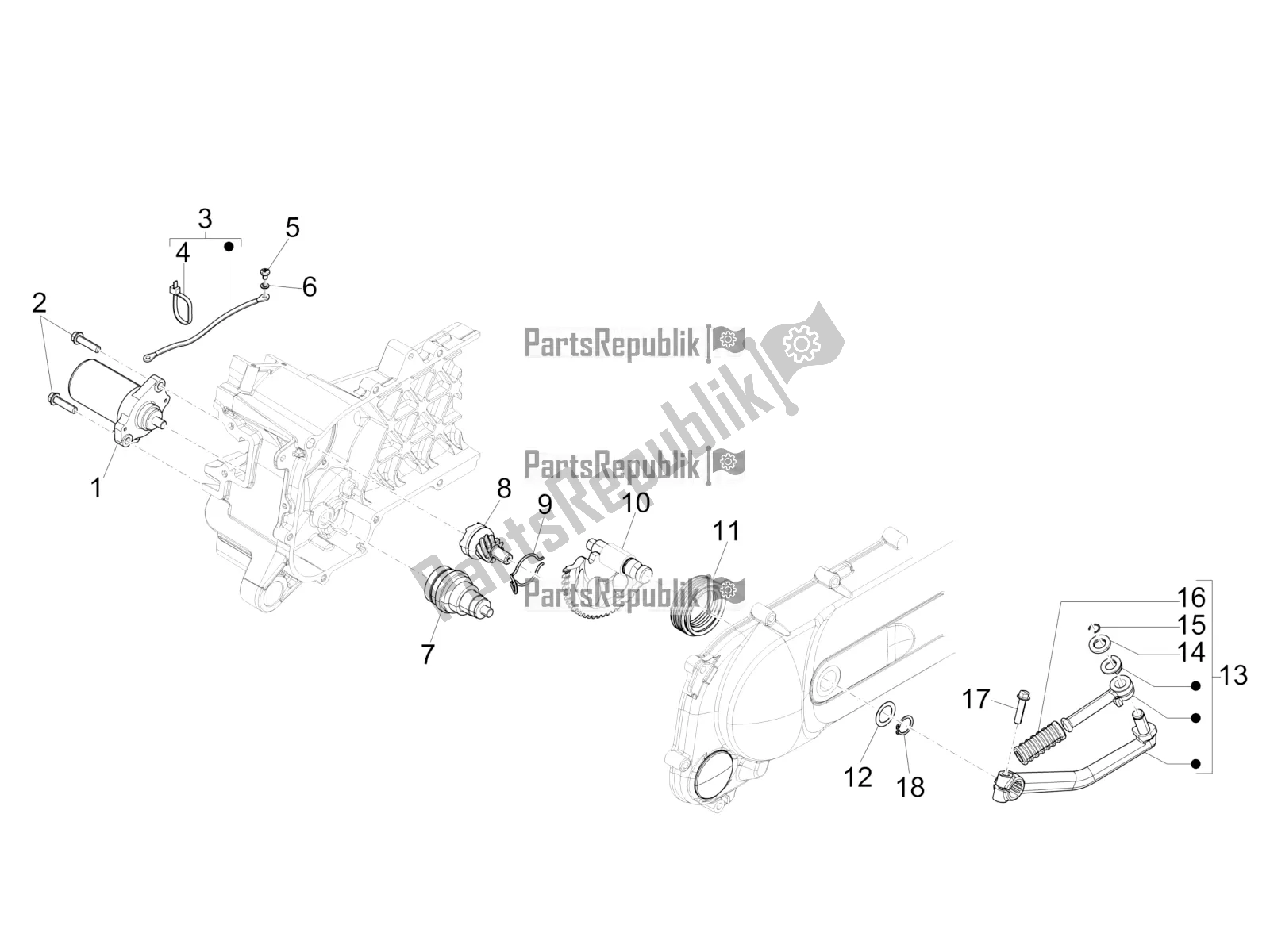 Tutte le parti per il Stater - Avviamento Elettrico del Piaggio NRG Power DD 0 2017