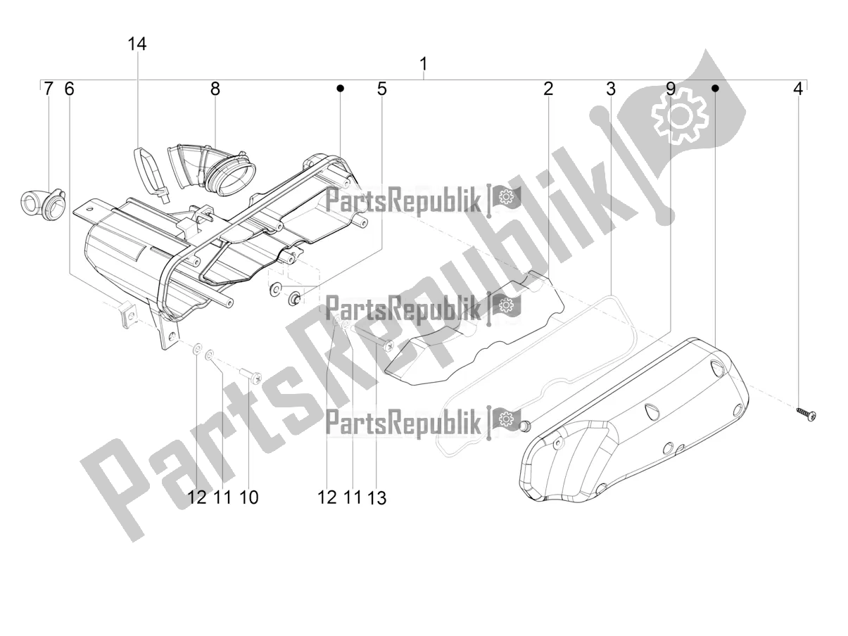 Wszystkie części do Filtr Powietrza Piaggio NRG Power DD 0 2018