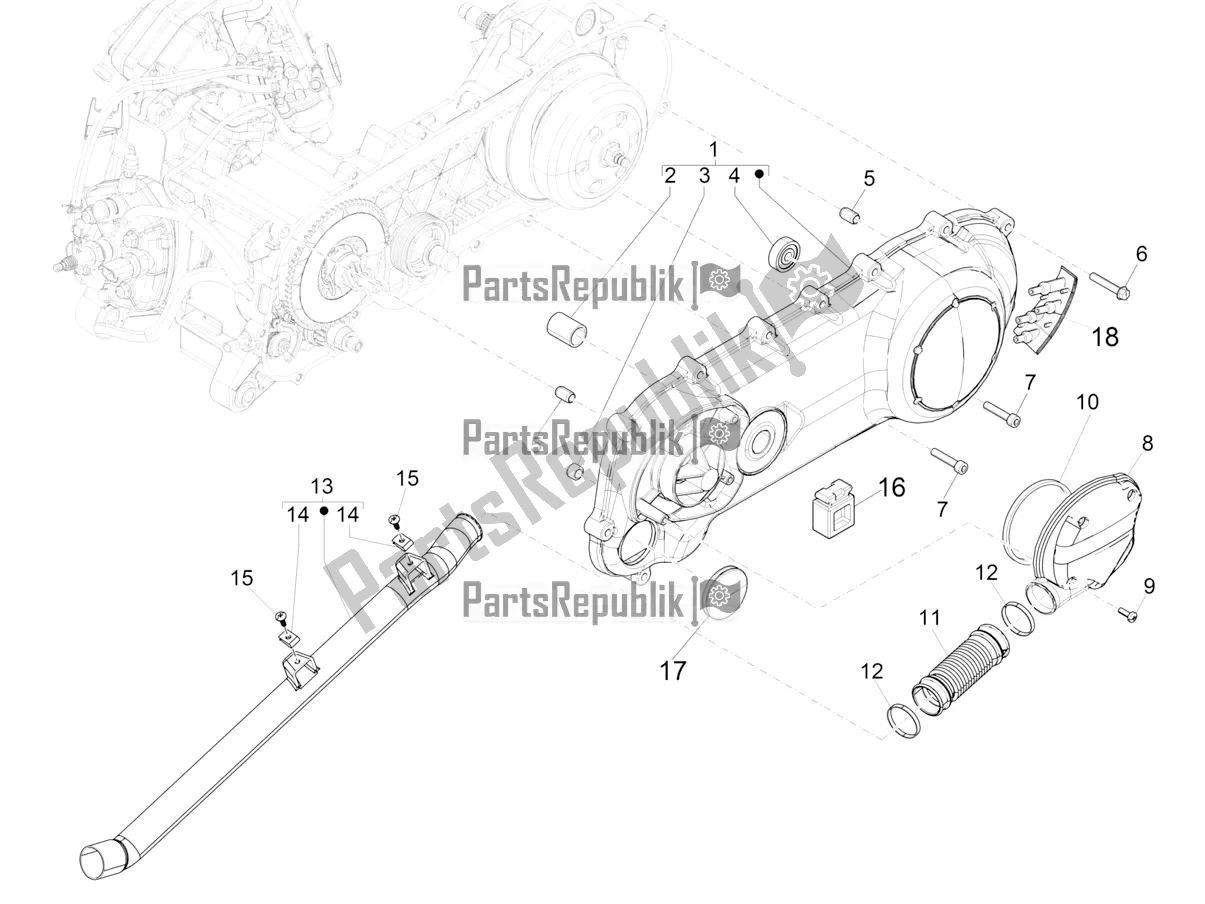 Toutes les pièces pour le Couvercle De Carter - Refroidissement Du Carter du Piaggio NRG Power DD 0 2018