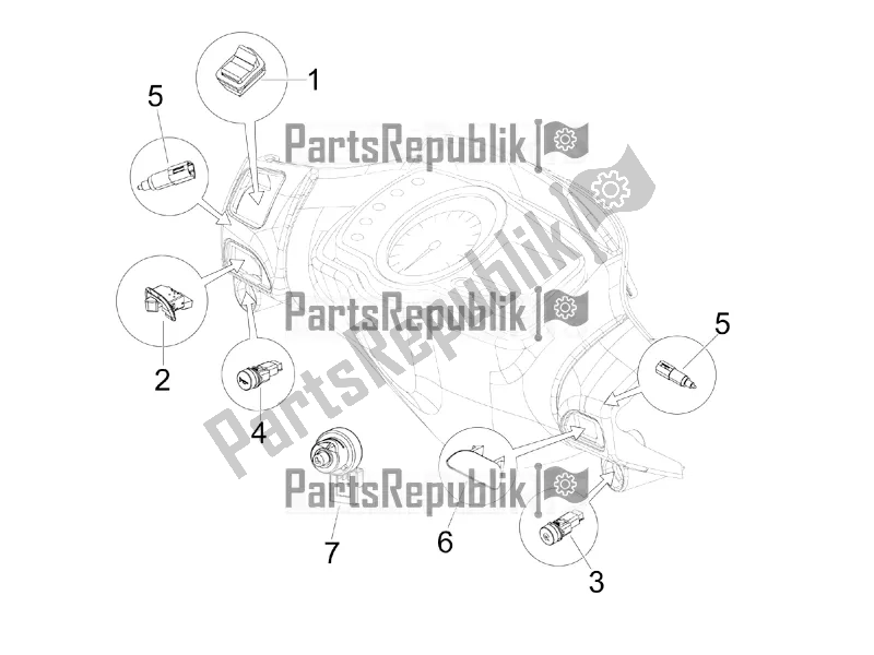 Toutes les pièces pour le Sélecteurs - Interrupteurs - Boutons du Piaggio NRG Power DD 0 2018