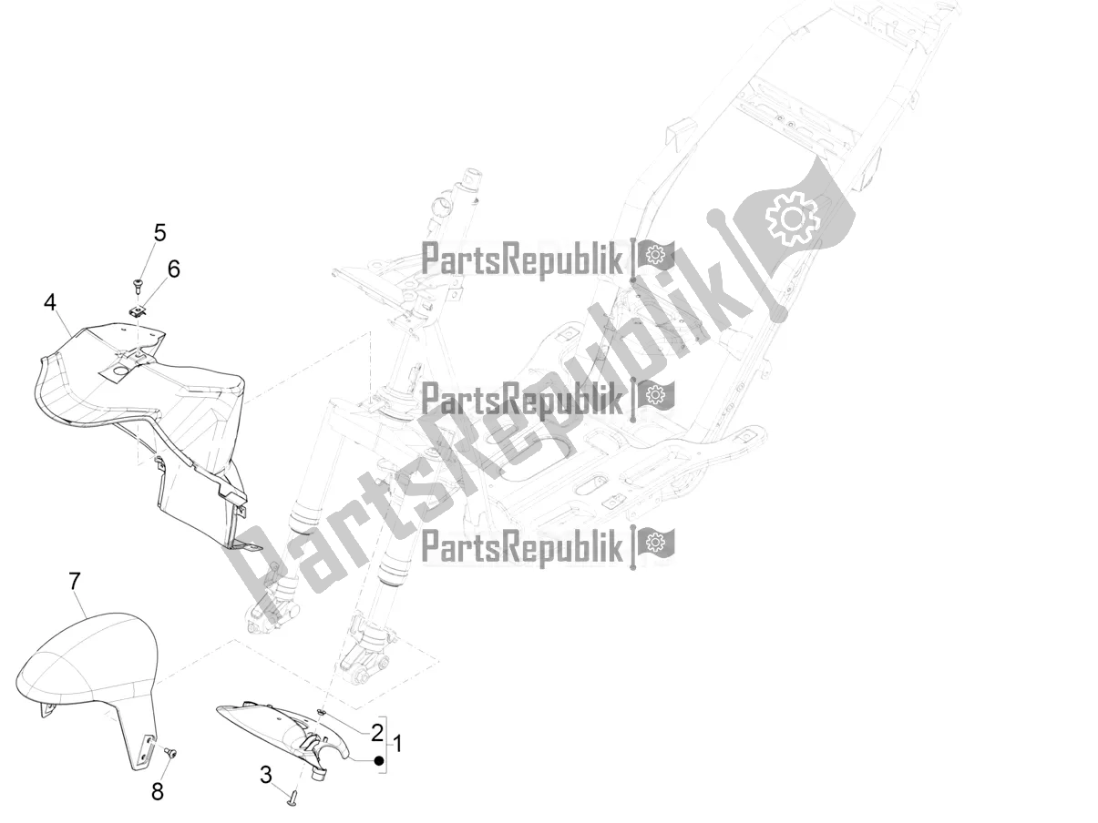 Toutes les pièces pour le Logement De Roue - Garde-boue du Piaggio NRG Power DD 0 2018