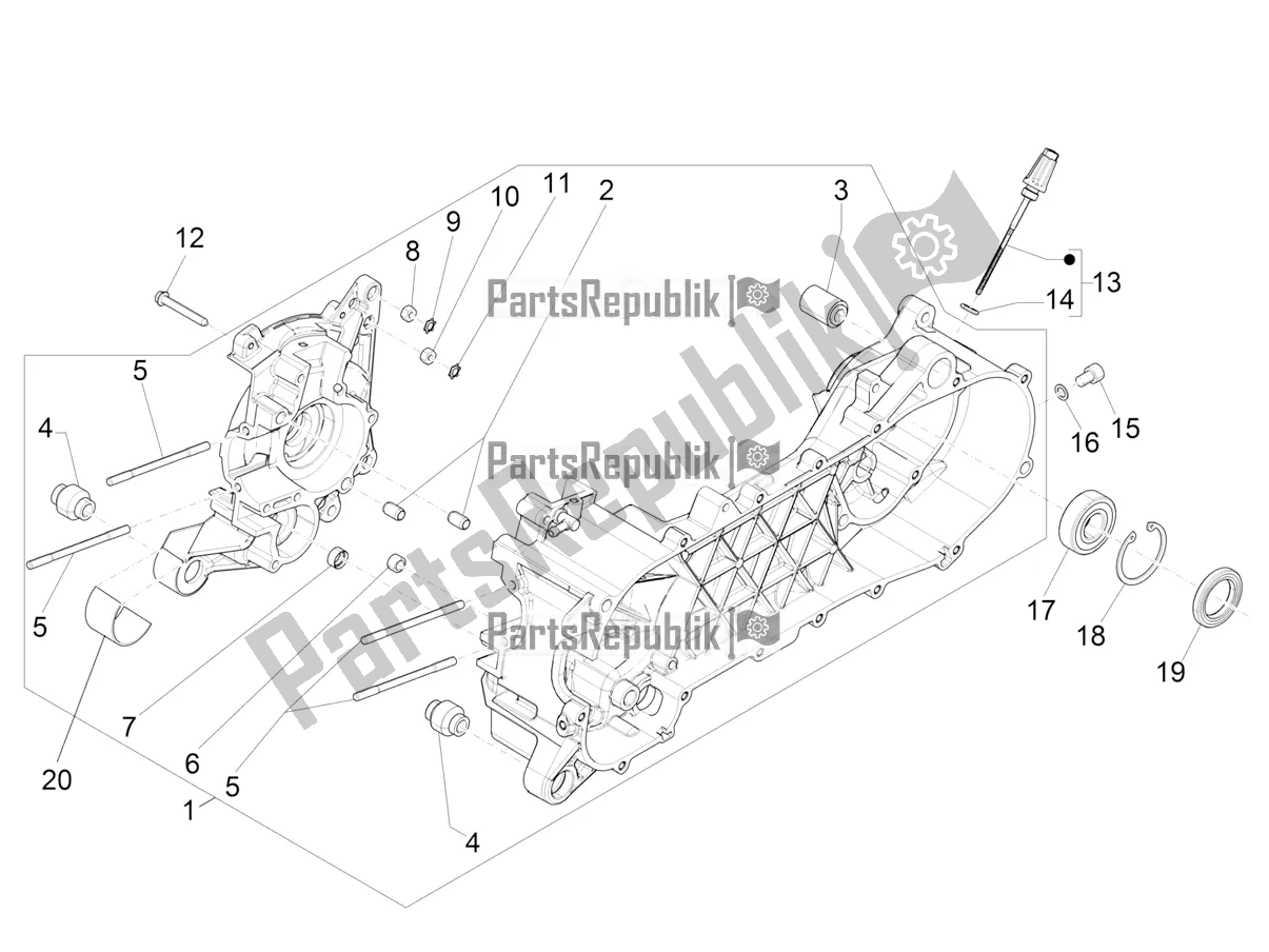 Toutes les pièces pour le Carter du Piaggio NRG Power DD 0 2019