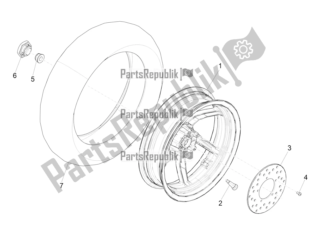 Toutes les pièces pour le Roue Arrière du Piaggio NRG Power DD 0 2019