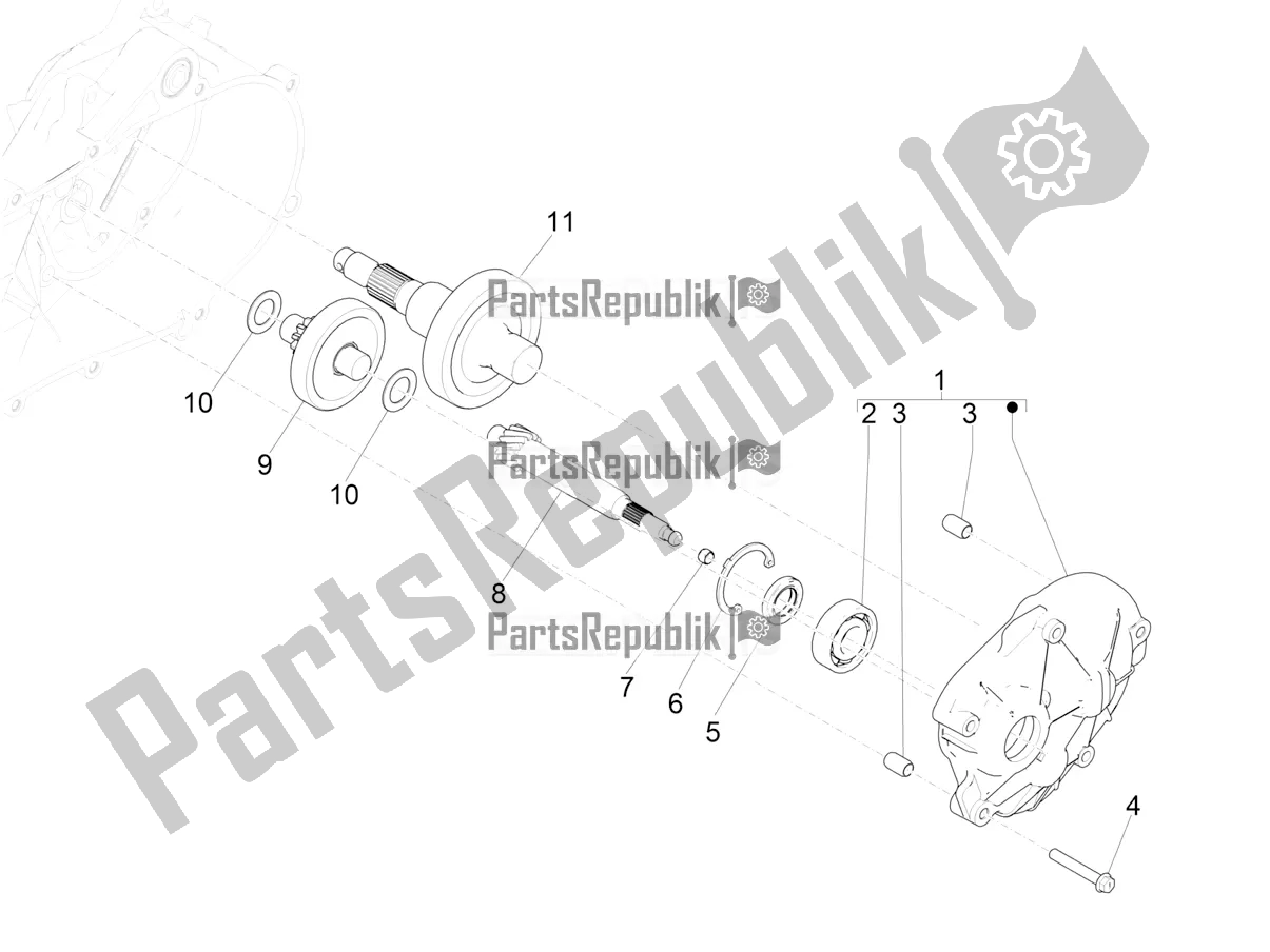 Toutes les pièces pour le Unité De Réduction du Piaggio NRG Power DD 0 2019