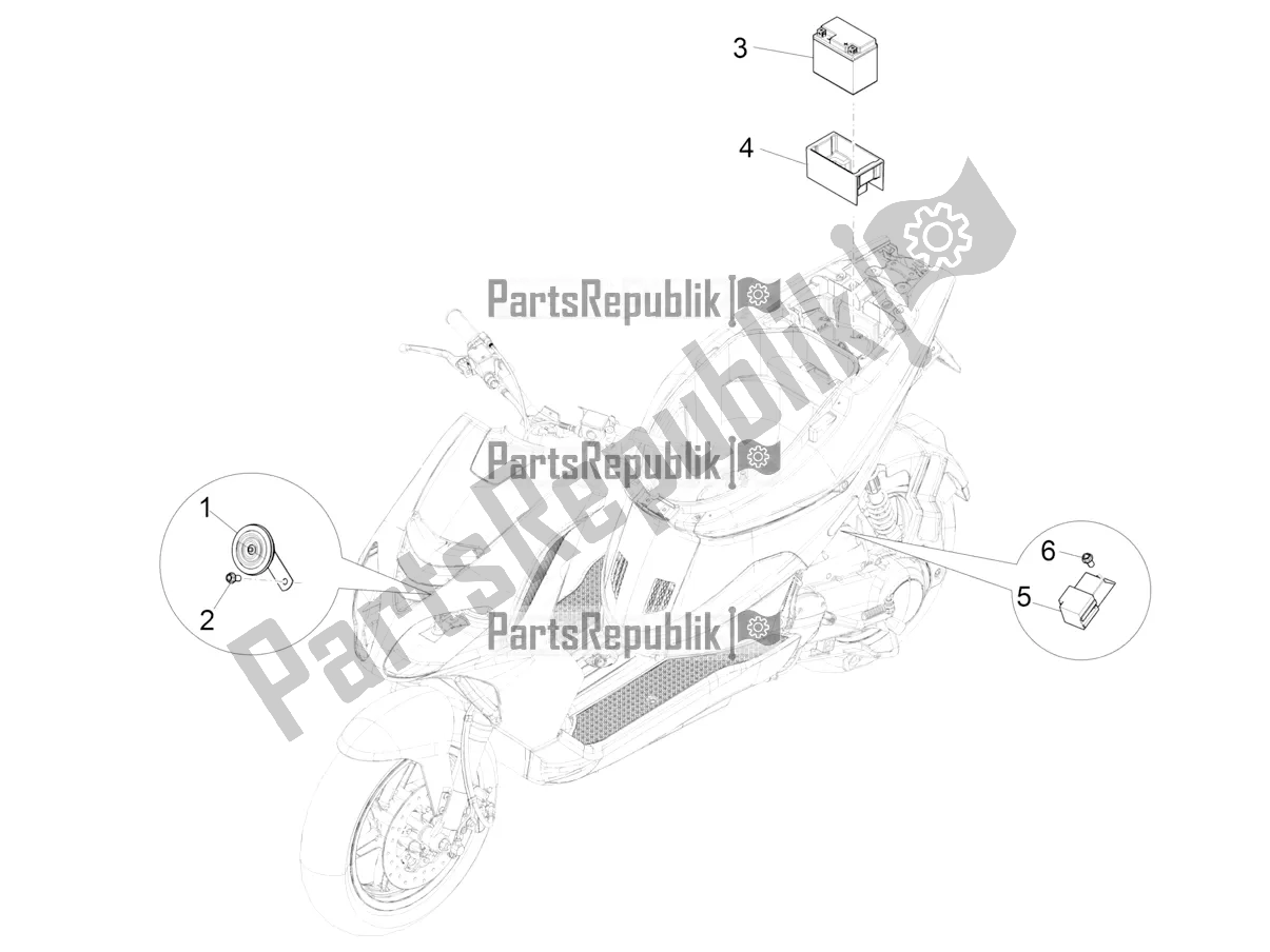 Todas las partes para Interruptores De Control Remoto - Batería - Bocina de Piaggio NRG Power DD 0 2019