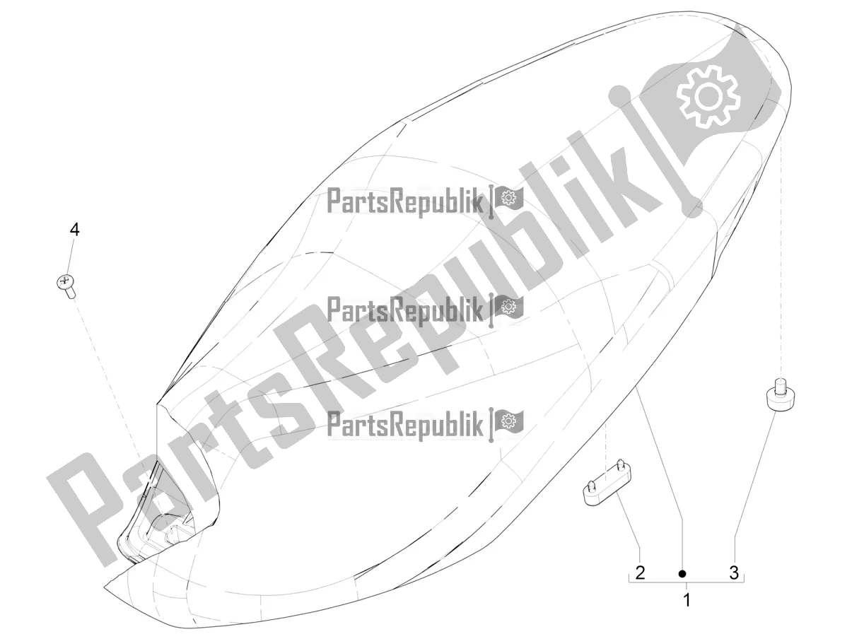 All parts for the Saddle/seats of the Piaggio NRG Power DD 0 2019