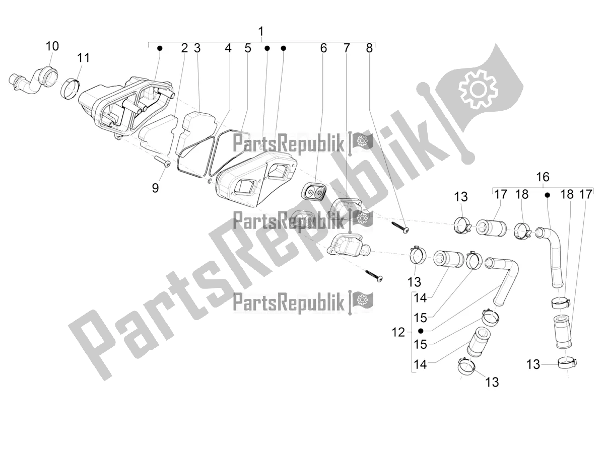 Wszystkie części do Komora Powietrza Wtórnego Piaggio NRG Power DD 0 2019