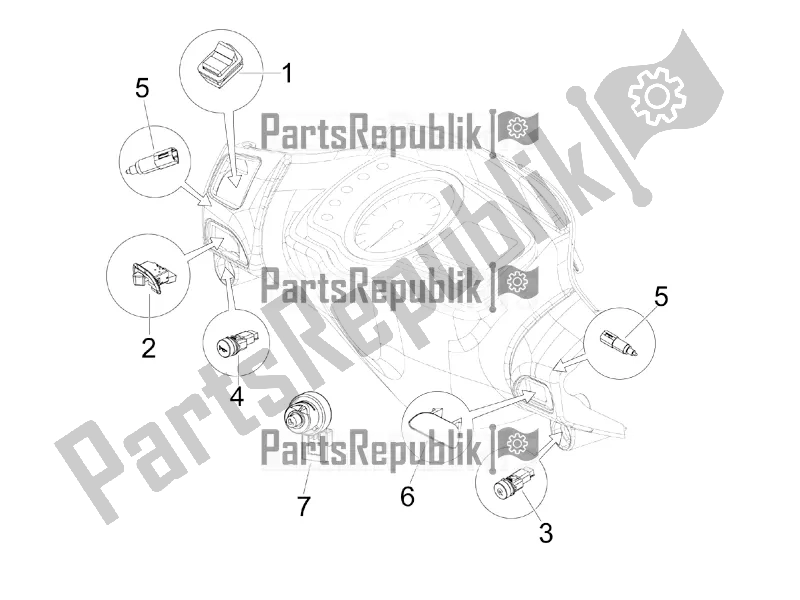 Toutes les pièces pour le Sélecteurs - Interrupteurs - Boutons du Piaggio NRG Power DD 0 2019