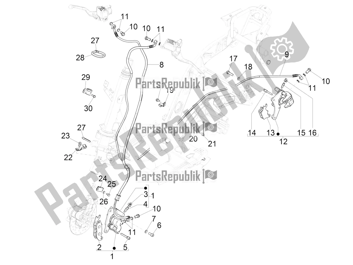 Wszystkie części do Przewody Hamulcowe - Zaciski Piaggio Piaggio 1 Moped 2021