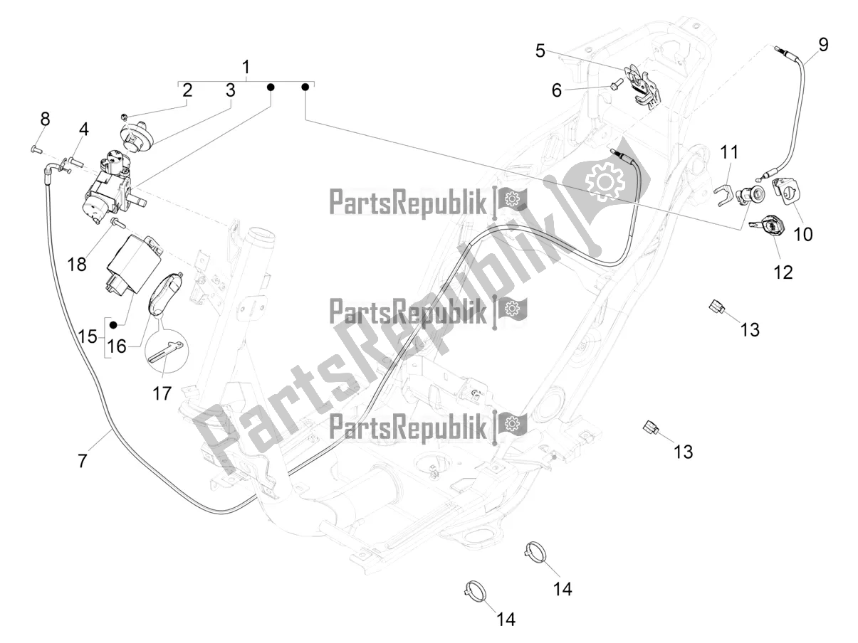 All parts for the Locks of the Piaggio Piaggio 1 Moped 2021