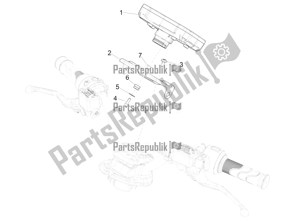 Tutte le parti per il Combinazione Metro - Cruscotto del Piaggio Piaggio 1 Moped 2021