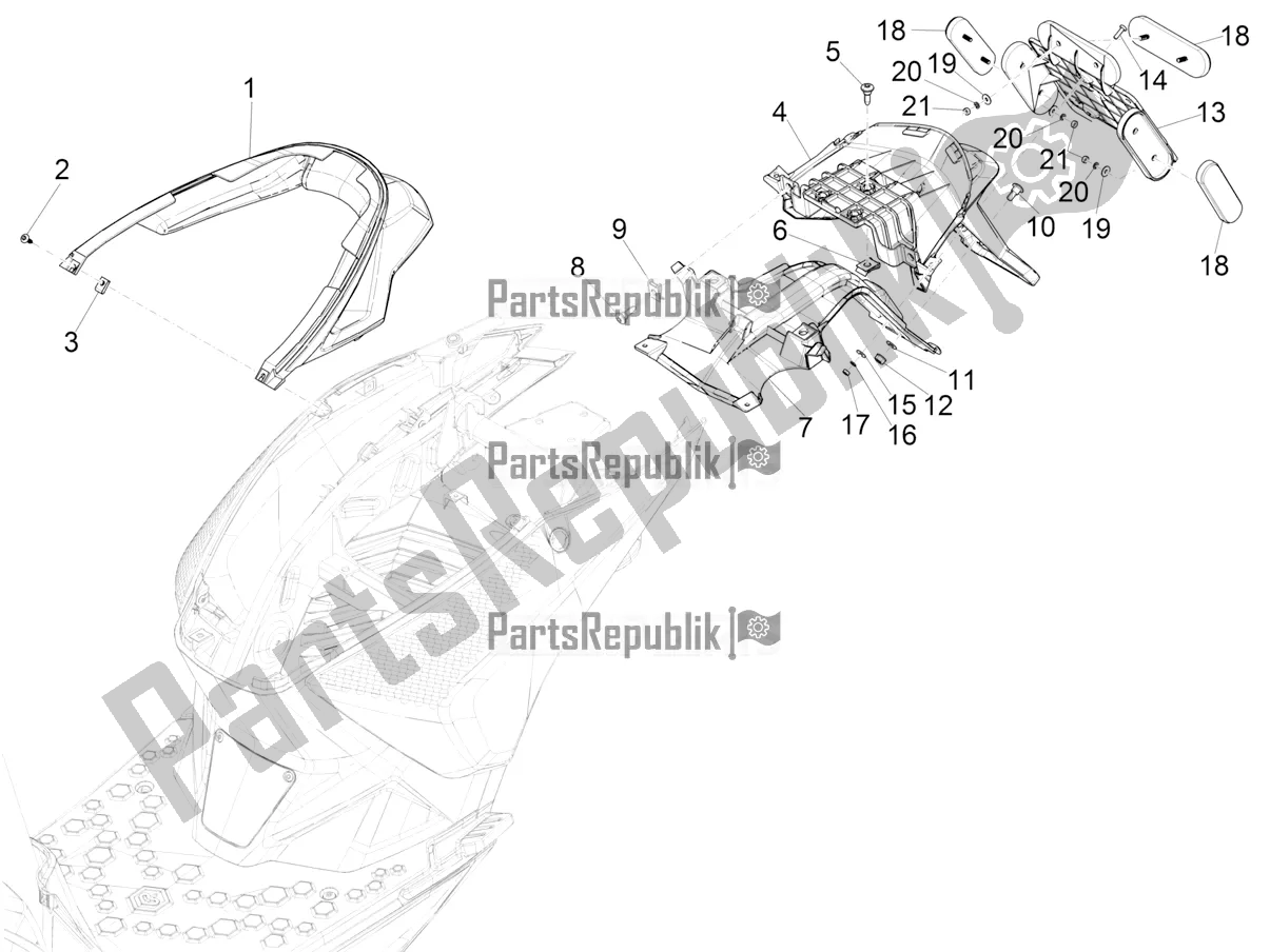 Wszystkie części do Os? Ona Tylna - Os? Ona Przeciwbryzgowa Piaggio Piaggio 1 Moped 2021