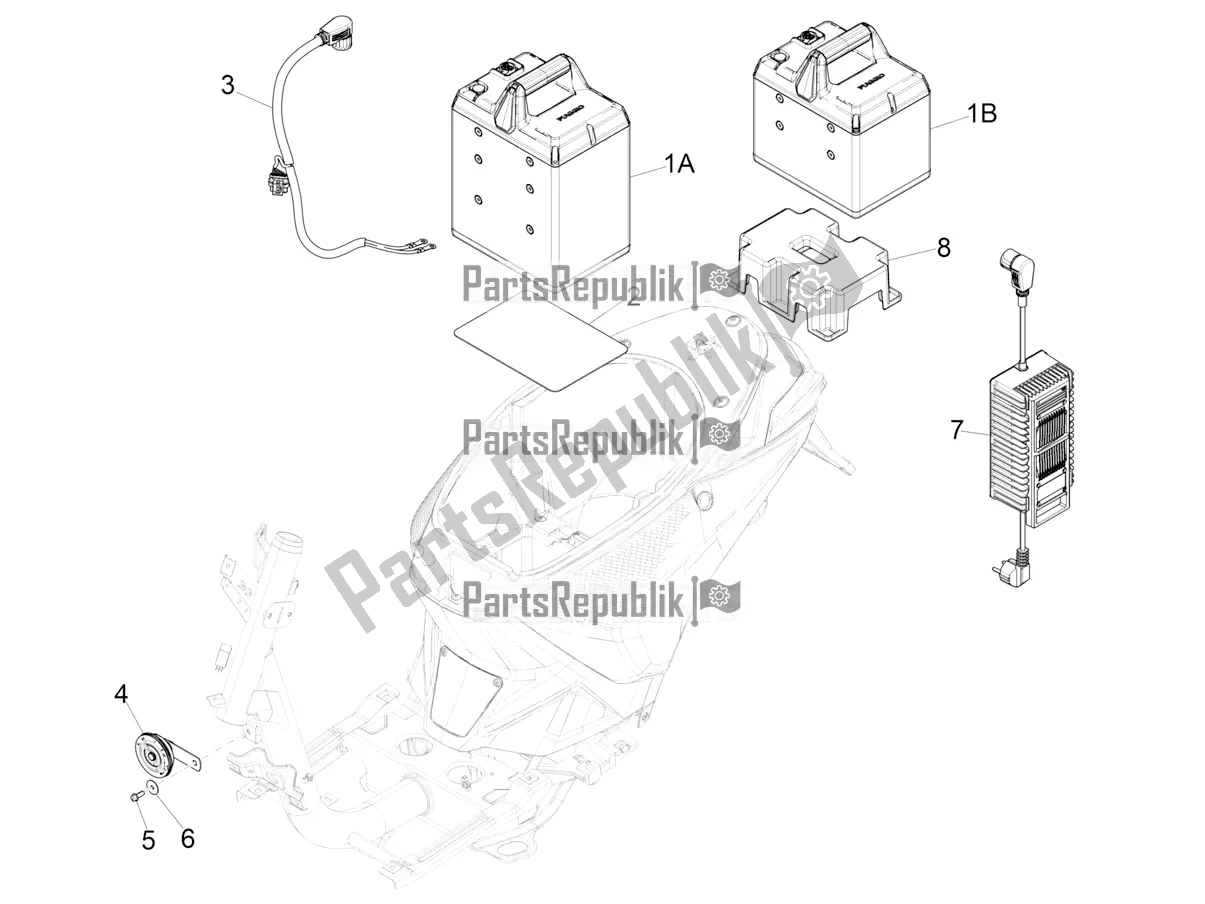 All parts for the Remote Control Switches - Battery - Horn of the Piaggio Piaggio 1 Moped 2022