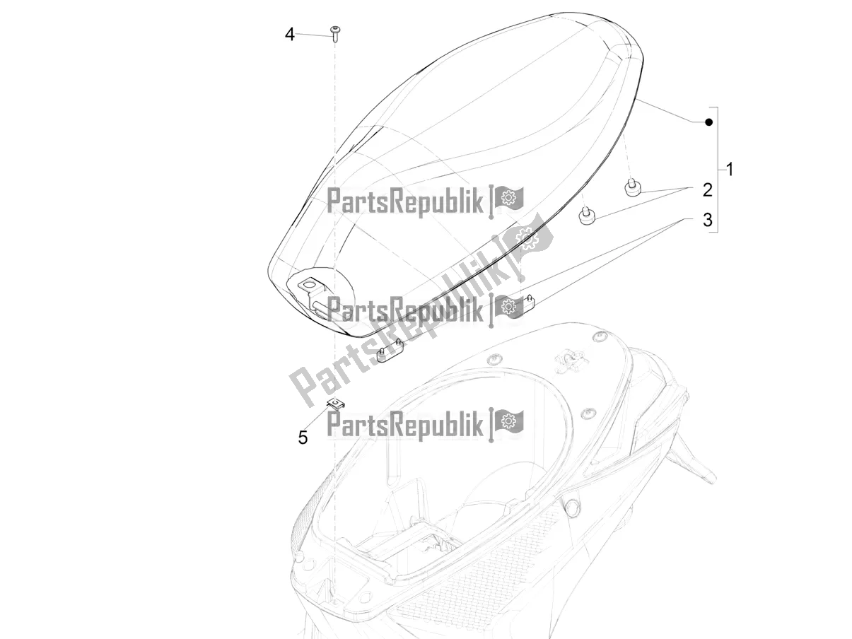 All parts for the Saddle/seats of the Piaggio Piaggio 1 Moped 2022