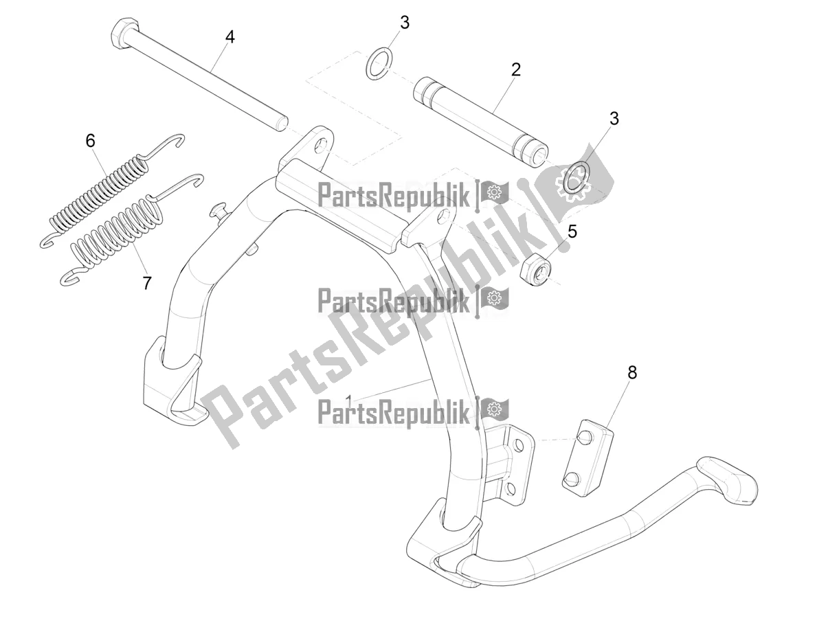 All parts for the Stand/s of the Piaggio Piaggio 1 Moped 2022