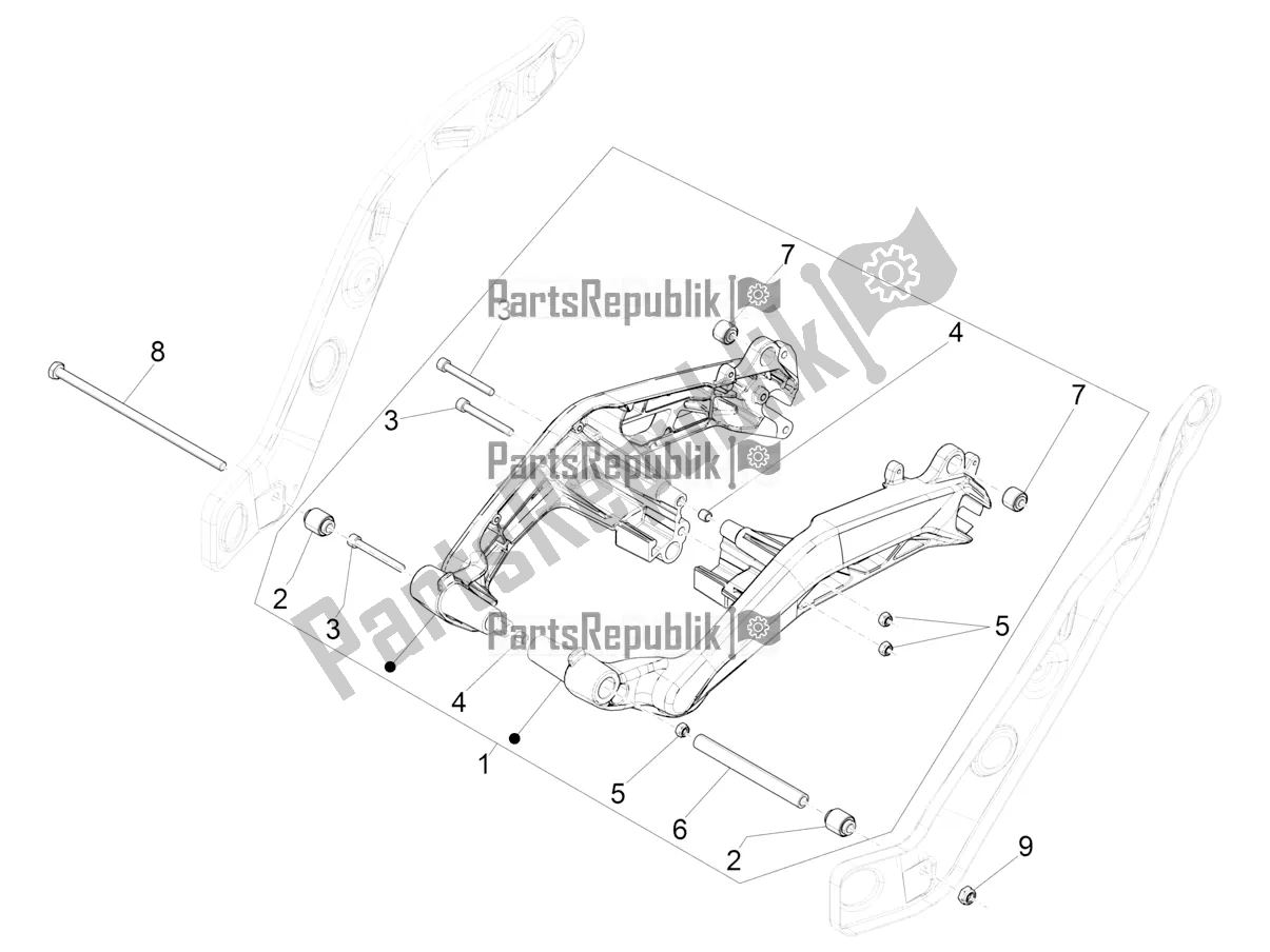 Todas as partes de Braço Oscilante do Piaggio Piaggio 1 Moped 2022