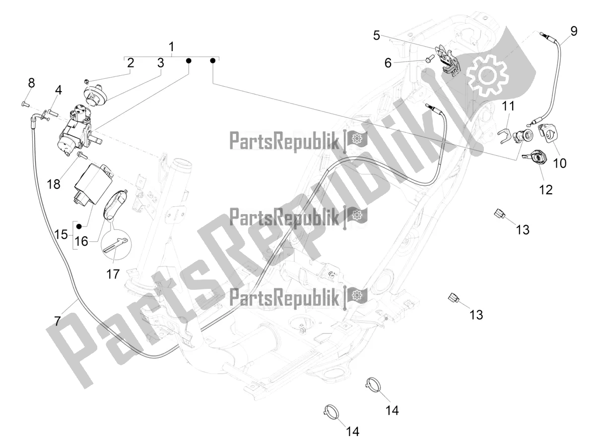 All parts for the Locks of the Piaggio Piaggio 1 Motorcycle 2021