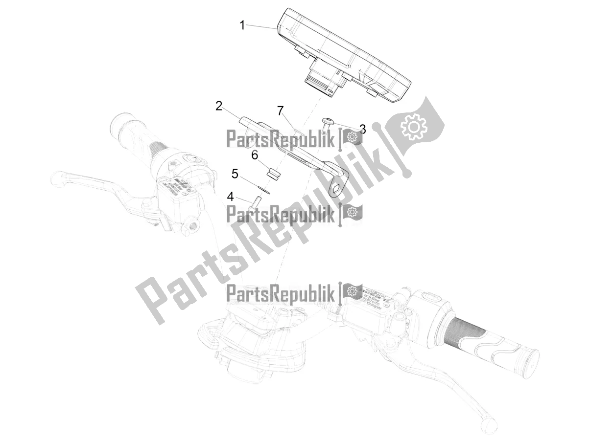 Wszystkie części do Kombinacja Mierników - Cruscotto Piaggio Piaggio 1 Motorcycle 2021