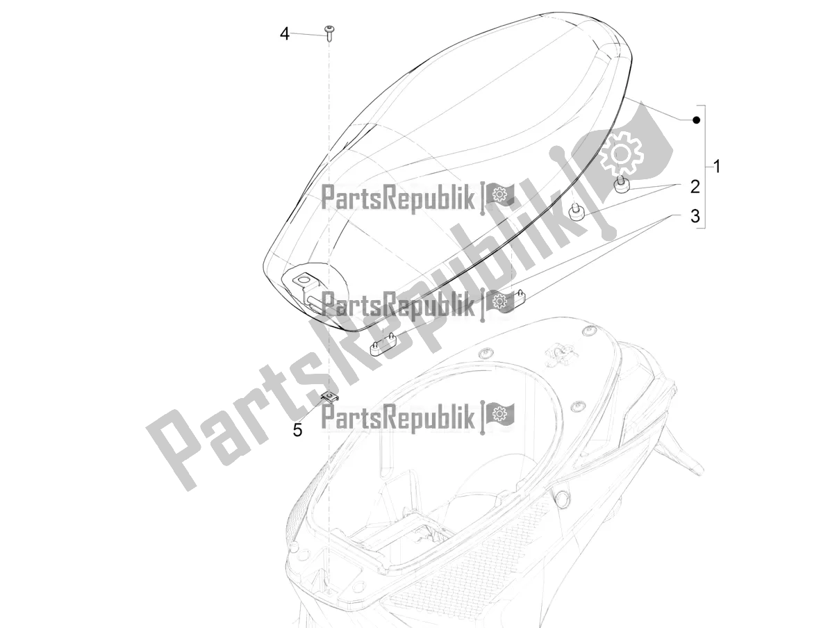 Tutte le parti per il Sella / Sedili del Piaggio Piaggio 1 Motorcycle 2021