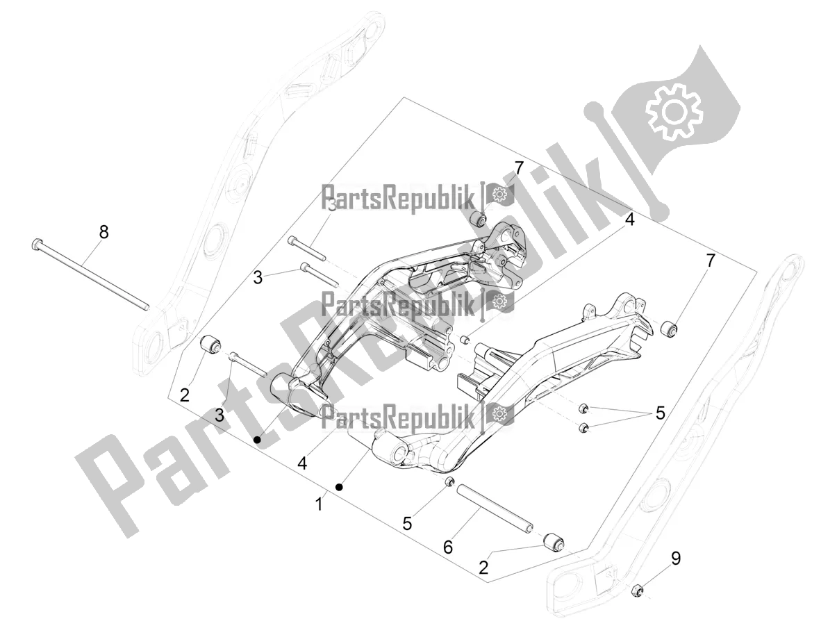Tutte le parti per il Braccio Oscillante del Piaggio Piaggio 1 Motorcycle 2021