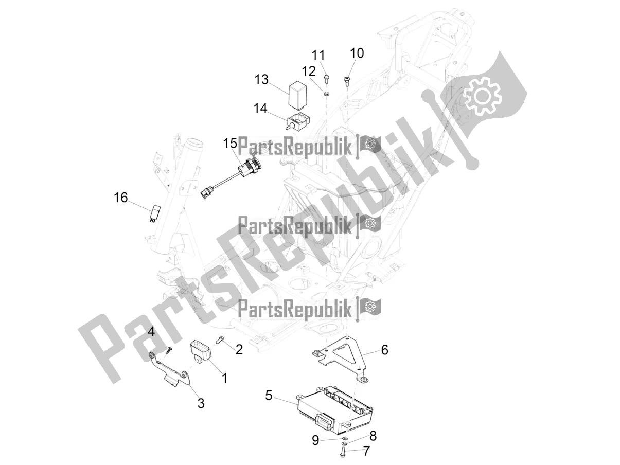 All parts for the Voltage Regulators - Electronic Control Units (ecu) - H. T. Coil of the Piaggio Piaggio 1 Motorcycle 2021
